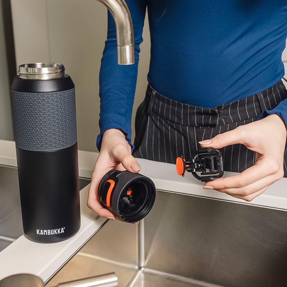 Термопляшка для води Kambukka Elton Insulated вакуумна 750 мл чорна - 11-03013