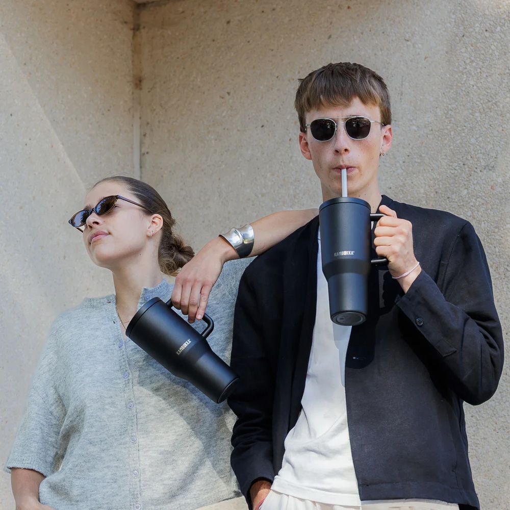 Термокружка Kambukka Rio вакуумна сталева 950 мл чорна - 11-08005