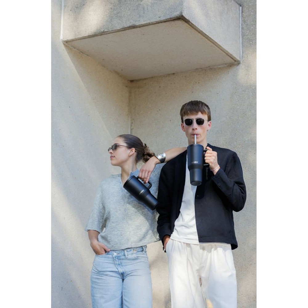 Термокружка Kambukka Rio вакуумна сталева 950 мл чорна - 11-08005