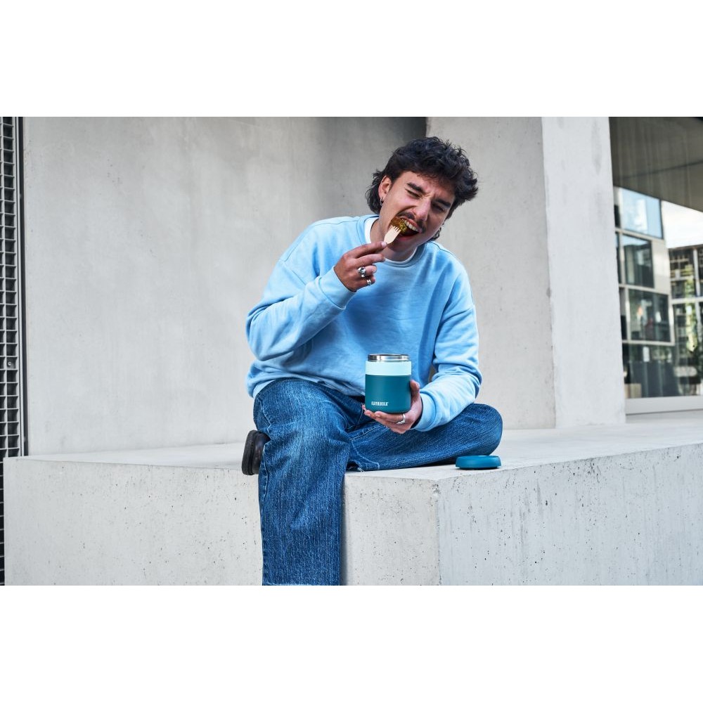 Термос для їжі Kambukka Bora вакуумний сталевий 600 мл темно-синій - 11-06014