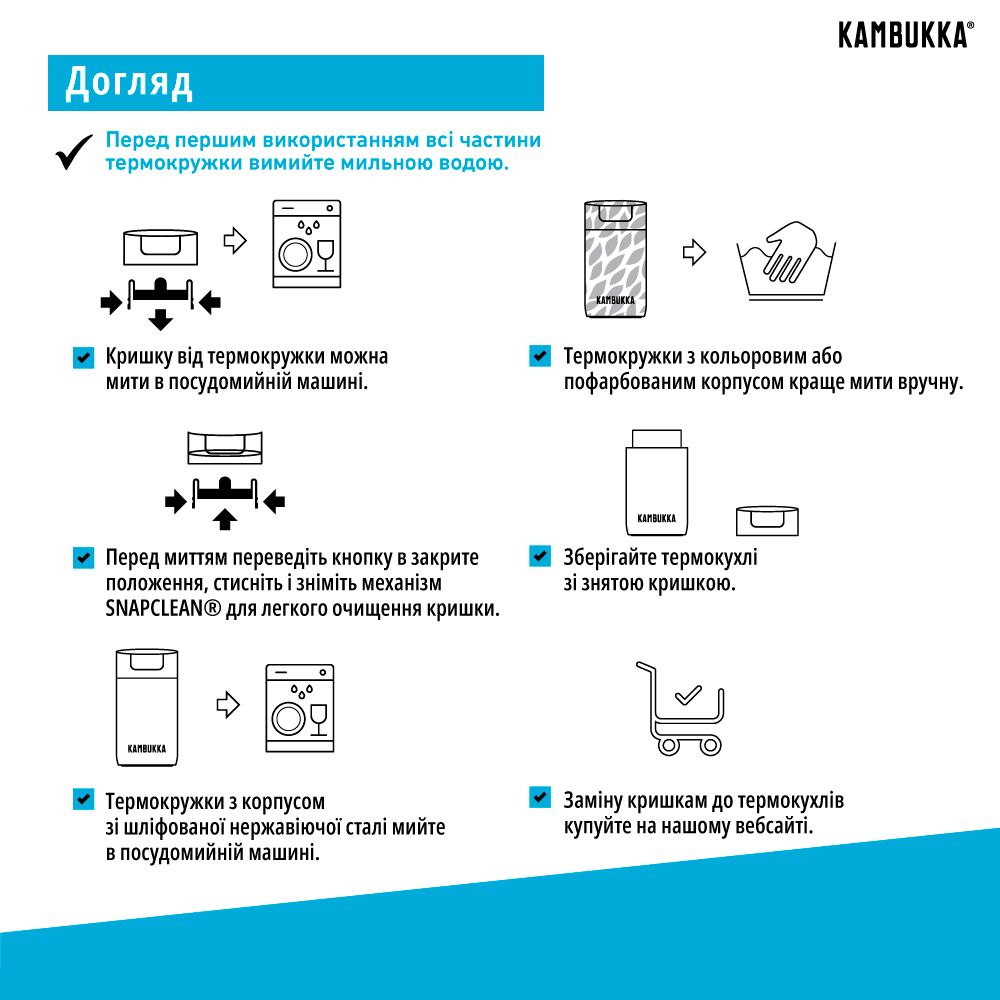 Термокружка Kambukka Olympus вакуумна сталева 500 мл чорна - 11-02016